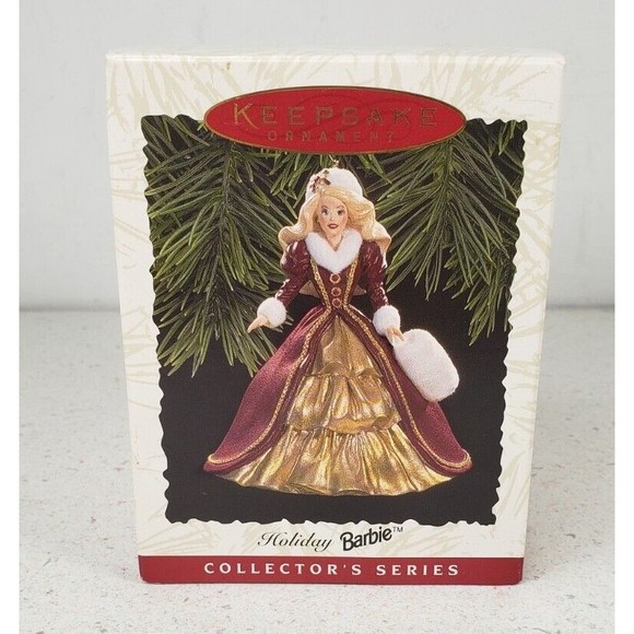 1996 NEW Hallmark Ornament HOLIDAY BARBIE QXI5371 Mint in Box ...Never Displayed - Picture 1 of 12